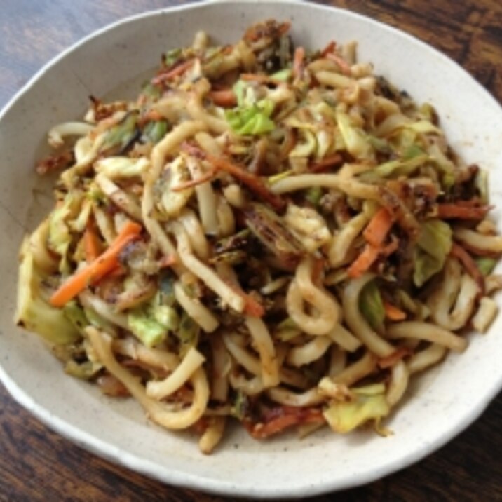 ほろ苦・香ばし☆ふきのとう味噌焼きうどん